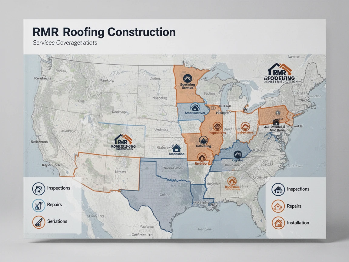 Roofing Service Areas Map